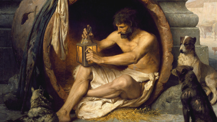 Тапас  мудреца Диогена, как пример аскетизма.