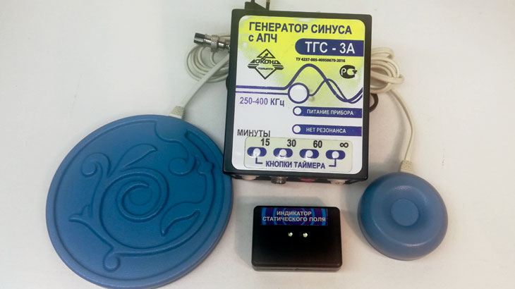 Генератор синуса  ТГС-3А  с катушками Мишина и индикатором.